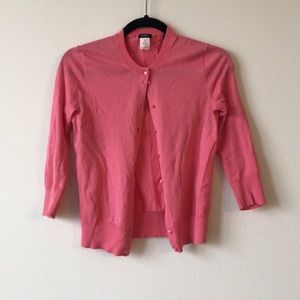 Classic J. Crew Cardigan in Peach